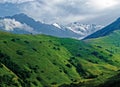 The peak of the mountain Kazbek. Royalty Free Stock Photo