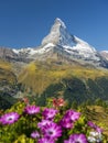 Peak of mountain Matterhorn in the Swiss Alps