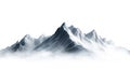 peak mountain on white Royalty Free Stock Photo