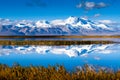 Peak Naimonanyi by Lake Manasarovar in Tibet Royalty Free Stock Photo