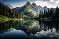 Peak Reflection Still Lake Reflects the Majestic Mountains