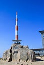 Peak rock at mountain Brocken Royalty Free Stock Photo