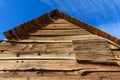 Peak of the roof on an abandoned shack in the Nevada desert Royalty Free Stock Photo