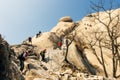 peak of stone in Bukhansan national park, Seoul - sep, 2019