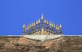 Peak of temple roof Royalty Free Stock Photo