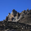Peak of Thonak So So, mountain in the Gokyo Valley Royalty Free Stock Photo