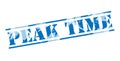 Peak time blue stamp Royalty Free Stock Photo