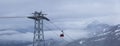 Peak to Peak Gondola with the Canadian Snow Covered Mountain in Whistler Royalty Free Stock Photo