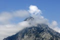 The peak of Traunstein mountain in a beautiful summer day. Salzkammergut, Austria.