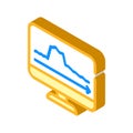 Peak voltage surges isometric icon vector illustration