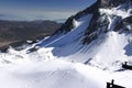 Snowmountain snow mountain under blue sky Royalty Free Stock Photo