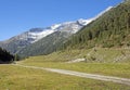 Peaks of the Austrian Alps in the valley of the Zillertal