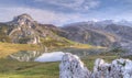 Peaks of Europe, Lakes of Covadonga. Royalty Free Stock Photo