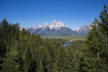 The Peaks of Grand Teton National Park in the morning with clear sky Royalty Free Stock Photo