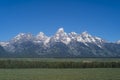 The Peaks of Grand Teton National Park in the morning with clear sky Royalty Free Stock Photo