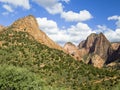 Peaks in Kolob Canyons District of Zion NP Royalty Free Stock Photo