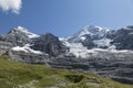 Peaks of Mount Eiger and Mount Moench, Grindelwald, Switzerland Royalty Free Stock Photo