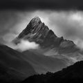 Lenticular Majesty: A foreboding mountain range under a moody sky Royalty Free Stock Photo