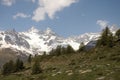 Peaks of Ober Gabelhorn and Wellenkuppe Royalty Free Stock Photo