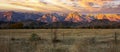 The peaks of rocky mountains with snow-capped peaks illuminated by the evening sun, Sierra Nevada Mountains, California, USA Royalty Free Stock Photo