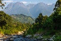 The peaks of Rwenzori Mountains in Uganda