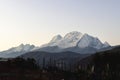 The peaks of the snowy Huascaran (6768 m.a.s.l.) belonging to the Cordilliera Blanca. Taken from Anta, Carhuaz
