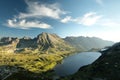 Peaks in the Tatra Mountains at sunrise Royalty Free Stock Photo