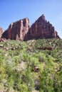 Peaks in the Zion Canyon National Park, Utah Royalty Free Stock Photo