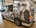 Transit van with a custom paint job on display at the Truck Fest, Peterborough