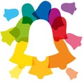 Peal of Bells Rainbow Colored Royalty Free Stock Photo