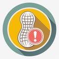 Peanut Allergy Alert Vector Icon Royalty Free Stock Photo