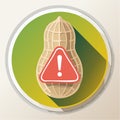 Peanut Allergy Warning Sign Icon Royalty Free Stock Photo