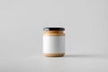 Peanut Almond Nut Butter Jar Mock-Up - Blank Label Royalty Free Stock Photo