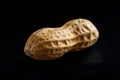 Peanut on black background. Close-up image of peanuts Royalty Free Stock Photo