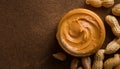 Peanut butter background, top view Royalty Free Stock Photo