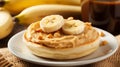 A peanut butter banana English muffin: warm and toasty with creamy peanut butter and banana slices