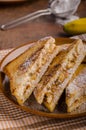 Peanut butter banana sandwich Royalty Free Stock Photo