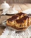 Peanut Butter Cake with Chocolate Chips Royalty Free Stock Photo