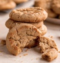 Peanut Butter Cookies Closeup Royalty Free Stock Photo