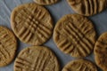 Peanut butter cookies closeup Royalty Free Stock Photo