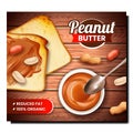 Peanut Butter Creative Promotional Poster Vector Royalty Free Stock Photo