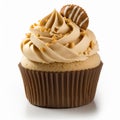Peanut Butter Cupcake, Isolated on White Background, Product Mockup - Generative AI