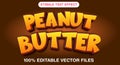 Peanut butter editable text effect Royalty Free Stock Photo