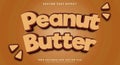 Peanut butter editable text effect template Royalty Free Stock Photo