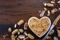 Peanut Butter in Heart Dish