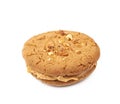 Peanut butter homemade cookie isolated