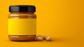 Peanut butter jar with blank label mockup Royalty Free Stock Photo