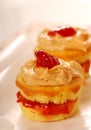 Peanut butter and jelly cupcakes Royalty Free Stock Photo