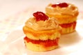 Peanut butter and jelly cupcakes Royalty Free Stock Photo