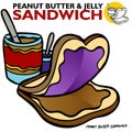 Peanut Butter Jelly Sandwich Royalty Free Stock Photo